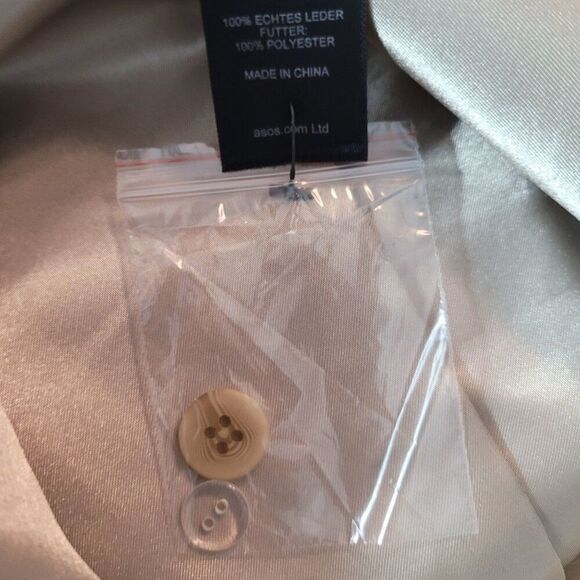 ASOS Suede Leather Tie Wrap Midi Skirt US 10 UK 14 EU42 Ecru Pockets City Chic - Picture 11 of 12